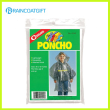 Crianças descartáveis PE chuva Poncho Rpe-042